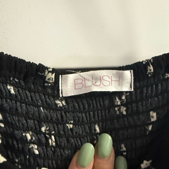 Blush Black and White Patterned jumpsuit - Picture 2 of 6